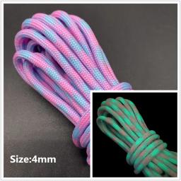 Luminous Para Cord Parachute Cord, Corda Lanyard, Mil Spec Tipo, DIY Pulseira Cabo Acessórios, 2mm, 4mm, 5 jardas por lote - Image 3