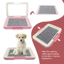 Potty interior portátil para animais de estimação, WC para treinamento de cães, Potty pequeno para gatos, Cat Litter Box, Puppy Pad Holder, Pet Supplies - Image 2