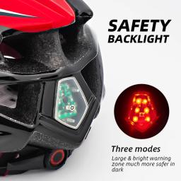 VICTGOAL Capacete de bicicleta Homens Ultralight Taillight LED Tailling com sol Visor MTB Road Bike Helmet Ciclismo Motocicleta Scooter Elétrico Safty Helmet - Image 3