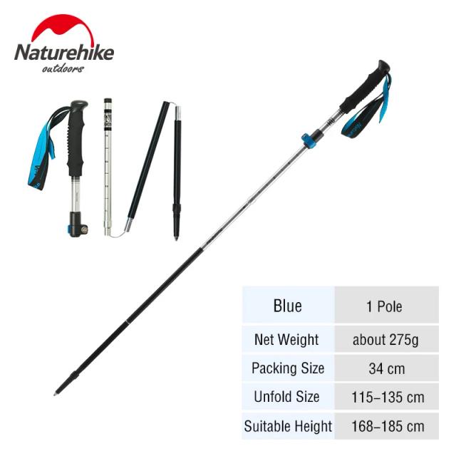 Bastão Mágico Portátil e Retrátil Naturehike: Ultralight e Dobrável para Caminhadas e Idosos