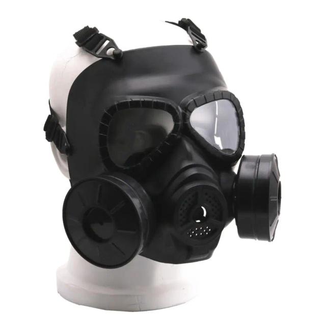 Máscara de proteção respiratória tática para paintball e airsoft com exaustores embutidos