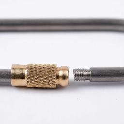 Mosquetão em forma de d com anel d, chaveiro leve de liga de titânio com trava em forma de d e gancho de bucal e edc - Image 3
