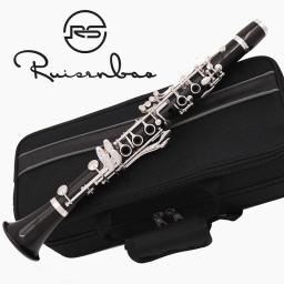 Clarinete profissional de madeira efeito, 18 chaves, clarinete, banhado a prata, e, tom doce - Image 2