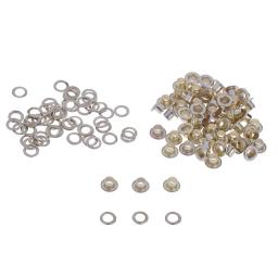 100 conjuntos de ilhós com arruela de couro artesanato reparação grommet fixadores botões cadarços tag anéis oco fivelas de ferro 4/5/6/8mm - Image 6
