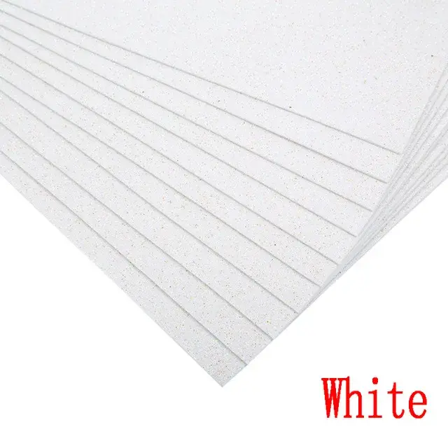Esponja de espuma artesanal 2mm com glitter para decoração de festas - 10 folhas de papel espesso 21x29 cm para scrapbooking e cartões faça você mesmo