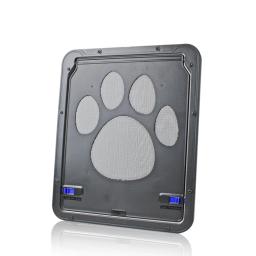 Porta de tela para animais de estimação, porta com impressão de pata de cachorro, anti-mordida, tela pequena para cães/gatos, material abs + rede de nylon, suprimentos para animais de estimação - Image 3