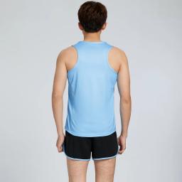Homem correndo agasalhos 2021 ternos de pista e campo maratona secagem rápida atletismo colete + shorts conjunto esporte da equipe - Image 2