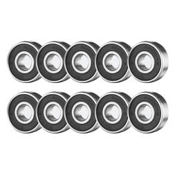 Rolamento de roda de skate 2x608 2rs, rolamento de roda de skate com vedação vermelha antiferrugem 8x22x7mm e 10 peças - Image 3