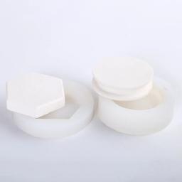 Molde redondo base de silicone, bandeja dupla, castiçal, suporte de velas, artesanato, moldes de bandeja de gesso - Image 4