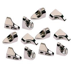 Prático zinco liga Banjos suportes, peças de instrumentos musicais, cromo, 12pcs por pacote - Image 1