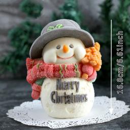 Moldes de silicone de boneco de neve de natal 3d tamanho grande mousse molde de cozimento para ferramenta de decoração de bolo vela gesso artesanal molde - Image 3