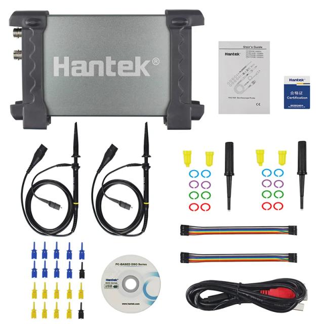 Hantek 6022BE/6022BL: Osciloscópio USB Portátil com Analisador Lógico, 20MHz e Armazenamento Digital para Laptop e PC