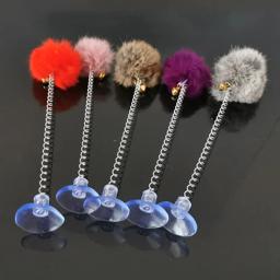 Brinquedo interativo de pelúcia para gatos, bola de brinquedo para gatos com ventosa, acessórios para animais de estimação, 1 peça - Image 5