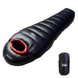 Saco de dormir leve múmia, térmico, branco, ganso, ao ar livre, saco, compacto, apto para mochila, camping, caminhadas, inverno - Image 1