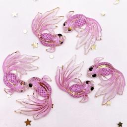 8 pçs resina bling colorido peixinho gemas flatback strass scrapbook casamento 1 buraco apliques diy acessórios estatuetas decoração - Image 3