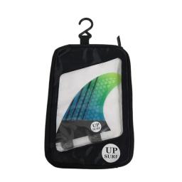 Surf Double Tabs Fins, M Prancha Fin, Honeycomb Fibreglass Fins, Tabs duplos verdes e pretos, Quilhas Fins - Image 5
