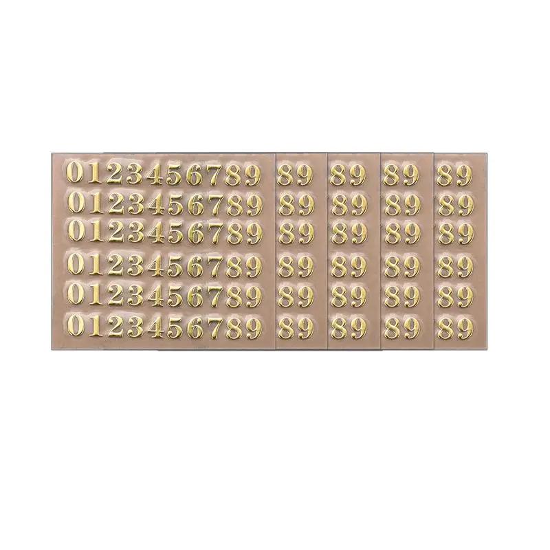 Molde de resina epóxi adesivos decorativos, letras inglesas, números, letras, brilho, enchimento, UV, 3mm, 5pcs - Image 1