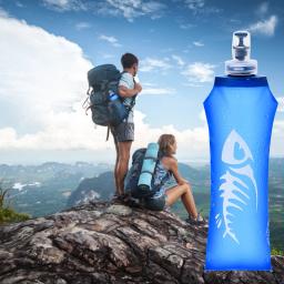 Garrafa de água dobrável de silicone macio, bexiga hidratada, colete, ao ar livre, camping, viagem, esporte, corrida, corrida, 250 ml, 500ml - Image 3