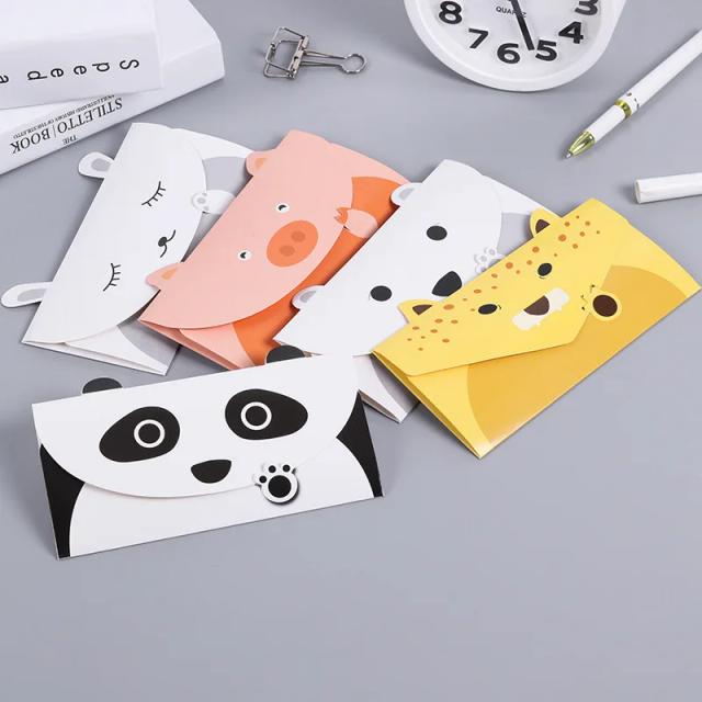 Kit de 10 Cartões de Negócios e Aniversário de Animais de Desenho Animado para Crianças - Convites e Saudações Criativas para Festas