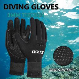 Luvas de mergulho em neoprene para homens e mulheres, luvas de natação antiderrapantes, luvas pretas quentes para caiaque e mergulho, 3mm - Image 1