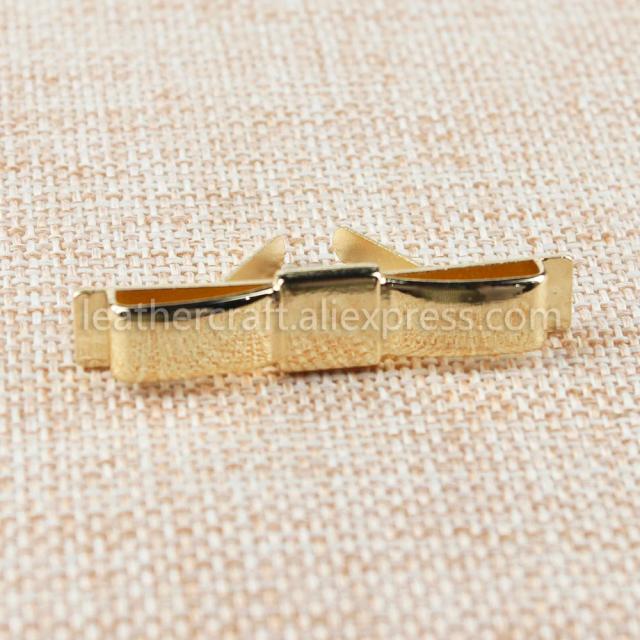 Fivela de Metal Dourada com Laço para Acessórios de Couro, 47mm, Ideal para Bolsas e Chapéus - Ferragens DIY