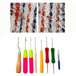 Kit de gancho de trava crochê curvo, 9 peças, agulha para fazer costura, ferramenta de tricô - Image 2