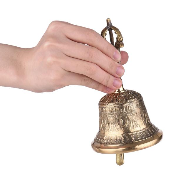 Sino de Bronze Tibetano para Meditação, Yoga e Rituais Budistas com Preenchimento Vajra