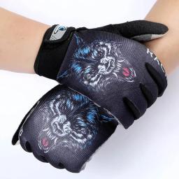 Luvas de crânio de lobo masculino e feminino, respirável, antiderrapante, touchscreen, ciclismo, esportes, motocicleta, exercício, verão, primavera - Image 5
