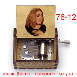 Caixa de música personalizada 18 note, música pop com movimento de madeira impressa, caixa de música personalizada para escritório e casa, brinquedo de presente de aniversário - Image 4