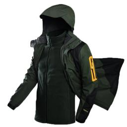 Jaqueta dois em um para acampamento, esqui quente à prova d'água para escalada e caminhadas ao ar livre, casaco esportivo de qualidade, corta-vento, inverno e outono - Image 1