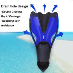 Nadadeiras de mergulho para adultos e crianças, mergulho pé, nadadeiras, equipamento de natação iniciante, portátil, novo - Image 5