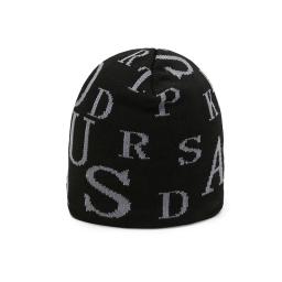 Gorros bordados com letra grossa para mulheres e homens, boné de malha, gorro feminino, forrado a lã, capota quente, casual, outono, inverno - Image 6