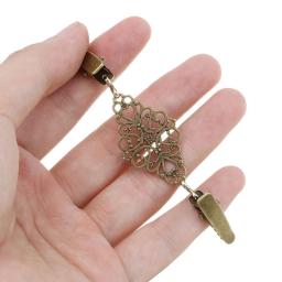 Retro Cardigan Clip Fixadores para Roupas, Prendedores de roupa, Cachecol Clip Brooch, Sliver Pin Buckle, Clip Holder, Mulheres Vestido Jóias - Image 2