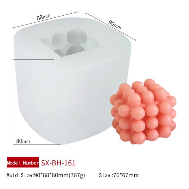 Moldes de Silicone 3D para Velas de Cera de Soja e Sabão: Crie Velas Aromáticas e Artesanais com Design Cubo