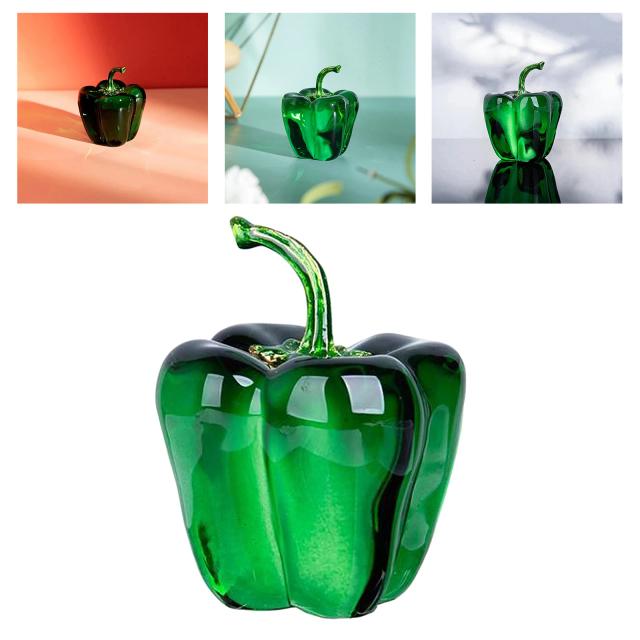 Estátua de Cristal Chili Cherry: Ornamentação 3D para Decorar Sua Sala e Presentear com Estilo