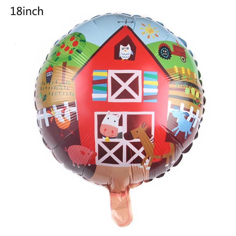 Balões para festas de aniversário infantil, tema de vaca, animais de fazenda, decoração de festa, desenho, conjunto de talheres descartáveis, chá de bebê - Image 1