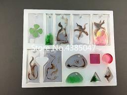 Molde de silicone líquido, 12 designs, para fazer joias pedant, diy, artesanato, moldes de resina exoxicida, ferramentas de joias, 1 peça - Image 3