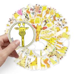 10/50 pçs bonito girafa anime adesivo para computador portátil notebooks papelaria personalizado adesivos para crianças estéticas artesanato suprimentos - Image 5