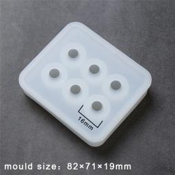 Molde de silicone snasan para jóias 16mm cubo bola contas 6 compartimento resina molde de silicone artesanal diy artesanato resina cola epoxy moldes - Image 2