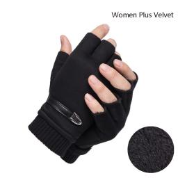 Luvas táticas de meio dedo para homens e mulheres, camurça, grossa, veludo, manter aquecido, mais, grossa, esportes ao ar livre, escalar, ciclismo, dirigir, fitness, inverno - Image 6