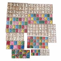Letras e números do alfabeto natural de madeira, nome personalizado diy, design, artesanato, casa, aniversário, festa de natal, decoração de casamento - Image 6