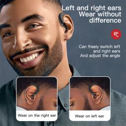 Air Conduction Portable Ear-Hook Earphones, Sem Fio, Compatível com Bluetooth, Impermeável, Mãos Livres, Headset com Microfone, Sport, Novo - Image 3