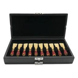 Caixa de armazenamento reed 20 juncos caso caixa titular organizador para bassoon oboé juncos oboé woodwind instrumento capa couro do plutônio - Image 1