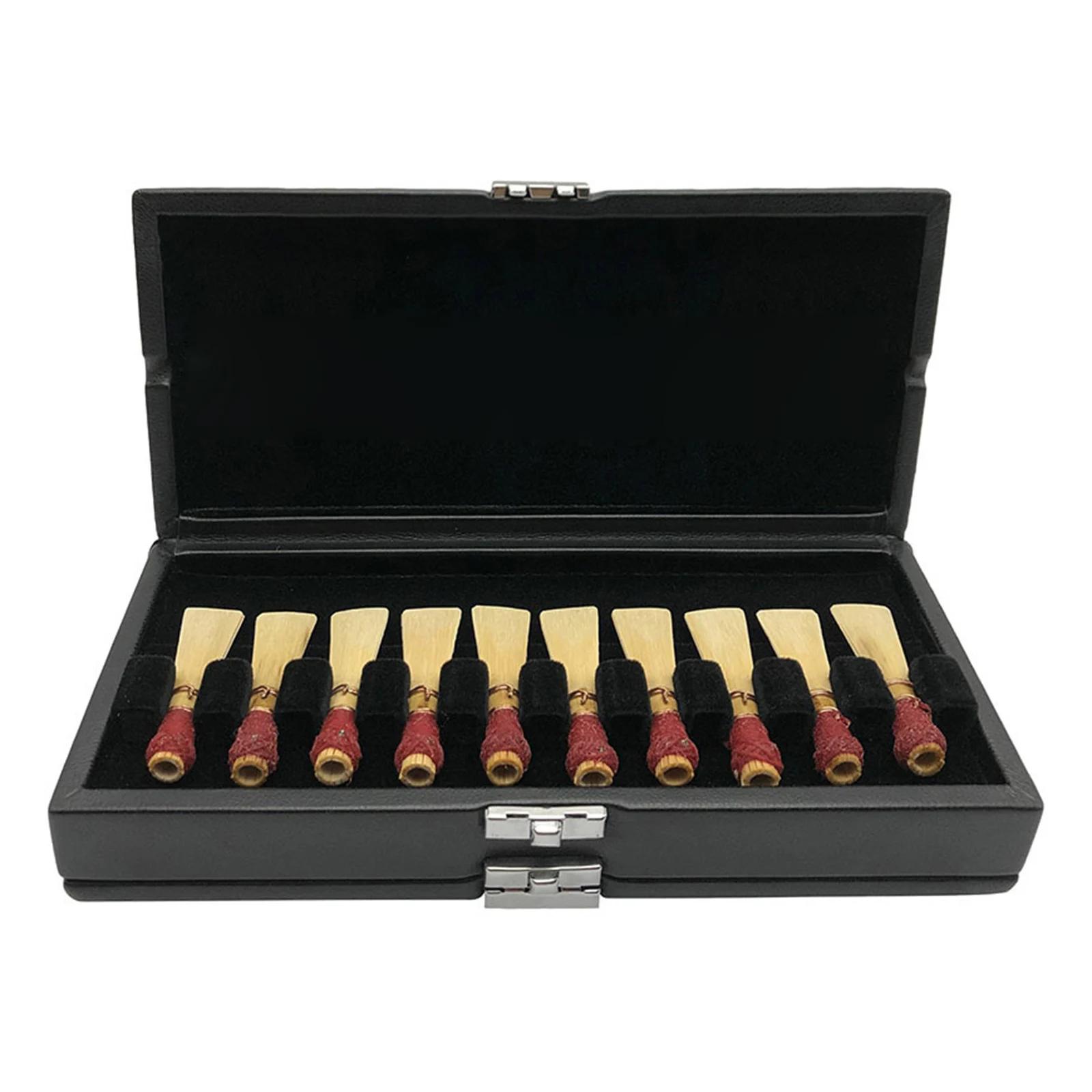 Caixa de armazenamento reed 20 juncos caso caixa titular organizador para bassoon oboé juncos oboé woodwind instrumento capa couro do plutônio - Image 1