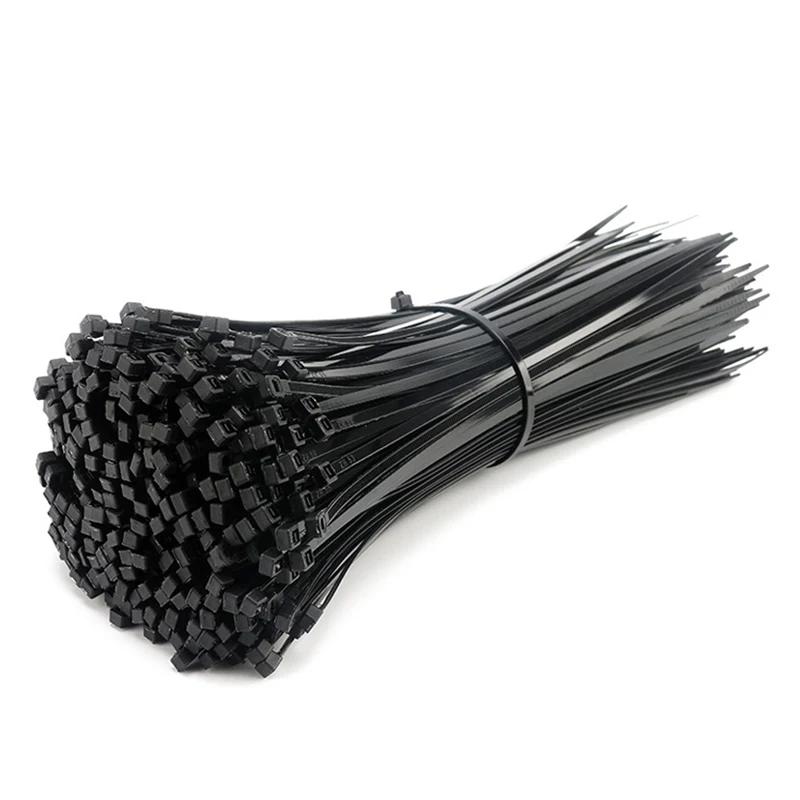 100 pces largura 2mm 3mm 2*100mm 3*200mm branco preto auto-travamento plástico cabo de náilon laços fio fecho de correr - Image 1