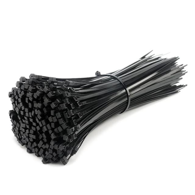 Laços de Fio de Plástico Auto-Travantes em Nylon - 100 Peças em Branco e Preto, Largura 2mm e 3mm, Tamanhos 2x100mm e 3x200mm