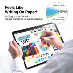 Filme protetor de tela de papel para iPad, PET fosco, pintura anti-reflexo para ar 5, 4, Mini 6, Face ID Pro 11, 10.2, 7th, 8th, 9th Generation, 2022, 2022 - Image 3