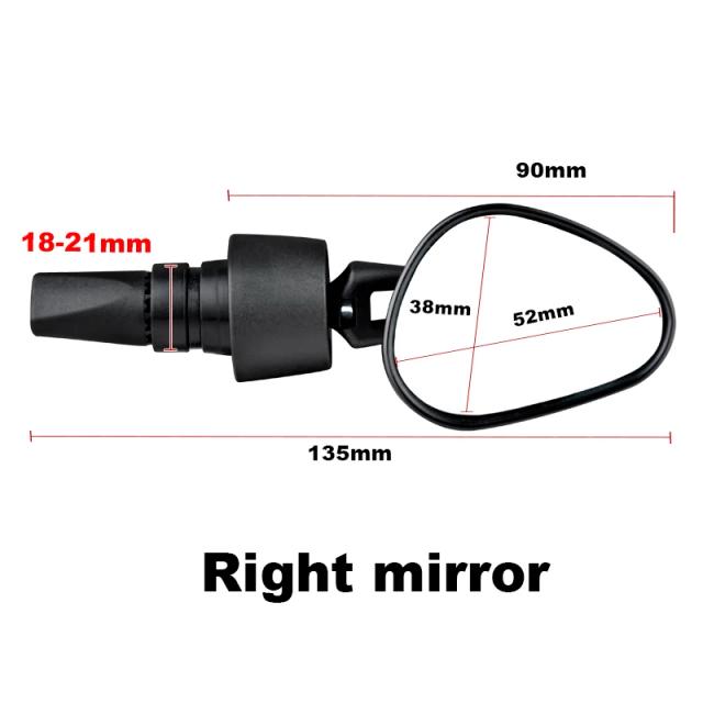 Espelho Retrovisor Ajustável para Bicicleta MTB e Scooter Elétrica - Visão Ampla e Clareza para Segurança nas Estradas