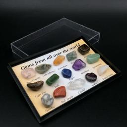 Mini Mineros Polimento Cristais Pedras Naturais, Coleção de Pedras, Conjunto de Arte, Artesanato DIY, Presentes Artesanais, 15Pcs por Pacote - Image 3