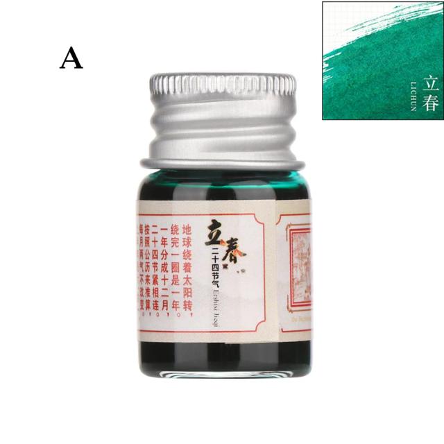 Caneta-tinteiro caligráfica com glitter, tinta colorida e 24 cores disponíveis, 5ml cada, ideal para escrita artística e criativa